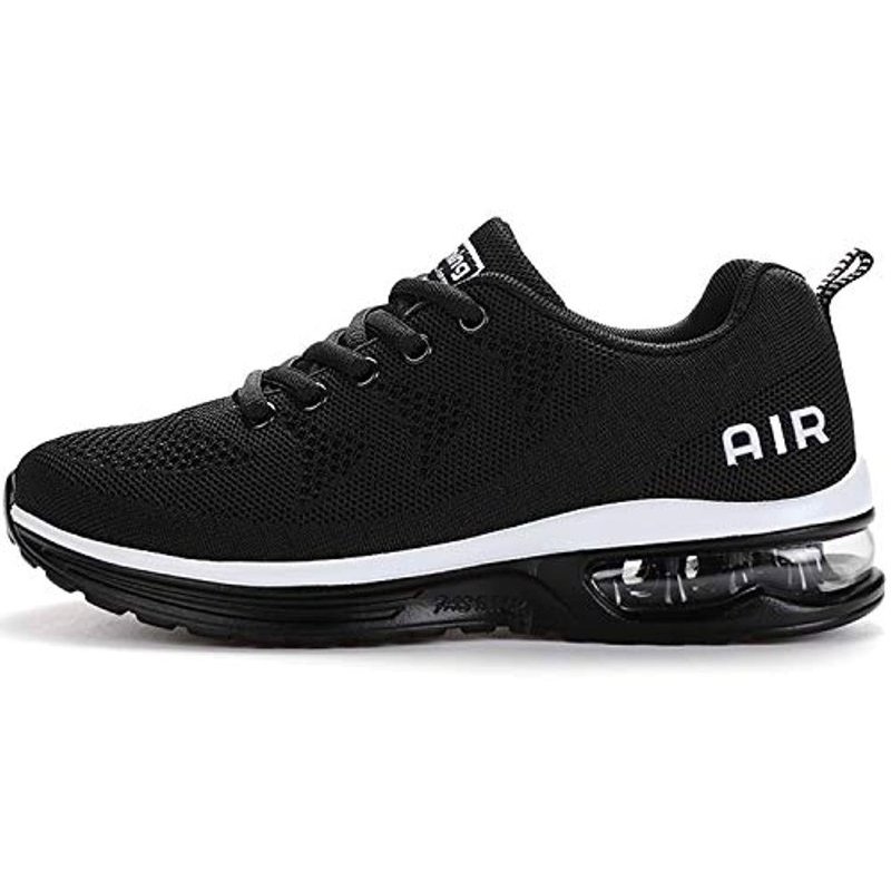 AMAXM Women Air Running Sneakers Athletic Walking Shoes Breathable Tennis for Jogging Gym Sport(US5.5-10 B(M) Black